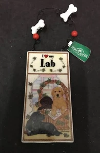 Kurt S Adler I Love My Lab Plakette - Bild 1 von 2
