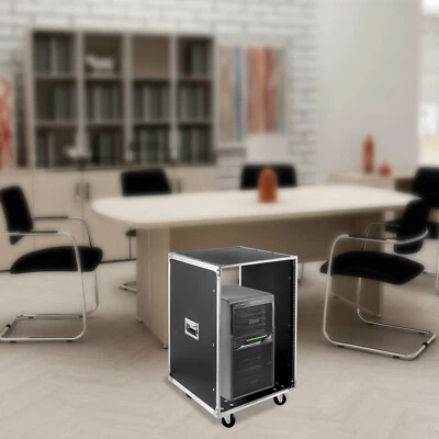 16U Server Rack Open Frame Rolling Network Data Rack 19 inch With Casters 4 Post - Image 1 of 4