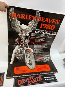 "Harley 1980 Daytona Sportster Rally póster evento de coleccionista 36"" x 24" - Imagen 1 de 2