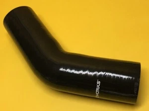 Raceworks SHE-045-450BK 45 degree 4.5" 114 mm Elbow Silicon hose pipe Black - Picture 1 of 2