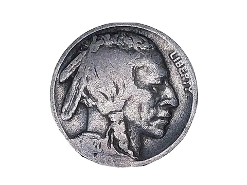 1920-D Denver Mint "2 Feather"Buffalo Nickel 5 Cents ~G GOOD Cover