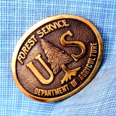 US Forest Service Belt Buckle USDA # Bronze Vtg 1985 Western Heritage Co .QRT888 - Image 1 of 4