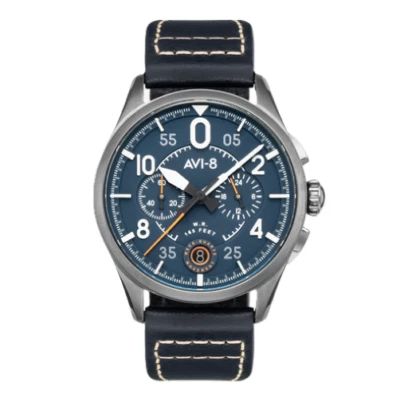 Relógio masculino AVI-8 Spitfire mostrador azul cronógrafo quartzo AV-4089-04 - Imagem 1 de 4