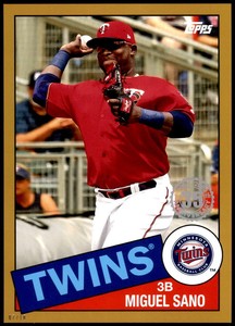 Miguel Sano 2020 Topps 1985 35th Anniversary Series 2 5x7 Gold #85TB-25 /10 Twin