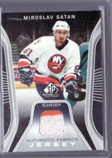 2006-07 MIROSLAV SATAN SP GAME USED AUTHENTIC FABRICS 2 COLOR JERSEY CARD NYI