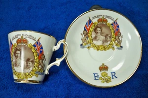 Queen Elizabeth II Krönung Teetasse & Untertasse 1953 Salisbury Bone China Adams - Bild 1 von 12