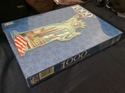 STATUE OF LIBERTY/ TWIN TOWERS JIG SAW PUZZLE  1.000PCS BY FX SCHMID (sealed Box - Image 1 of 4