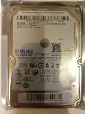 Samsung HM500JI REV. A 500GB 2.5" HD PN: C5102-J141-A22JA SEC-HM500JI(B) - Image 1 of 2