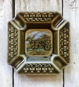 Vintage Irish Porcelain - Irish Jaunting Car Ashtray - Made In Ireland 4” WADE - Picture 1 of 16