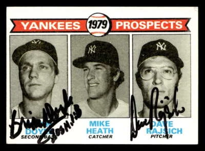 1979 Topps Brian Doyle/Dave Rajsich #710 Yankees  Signed/Auto RC SX2906 - Image 1 of 2