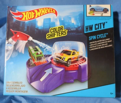 HOT WHEELS City COLOR SHIFTERS Spin City Playset CAR INCLUDED NEW 2013 - Image 1 of 4