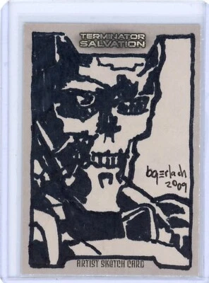 TERMINATOR SALVATION the MOVIE 2009 TOPPS ARTIST SKETCH by BRUCE GERLACH - Image 1 of 2