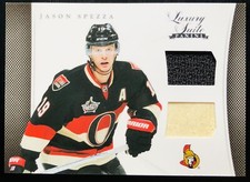 2012-13 Jason Spezza GAME USED JERSEY & STICK RELIC Panini Luxury Suite Senators