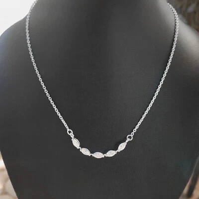 Gorgeous White Diamond Necklace 925 Silver - Image 1 of 4
