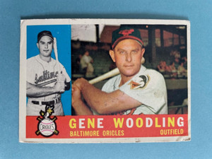1960 TOPPS #190 GENE WOODLING - BALTIMORE ORIOLES - VG
