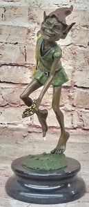 Junos Hot Cast Masterpiece: Signed Bronze Leprechaun for Home Decoration - Picture 1 of 10