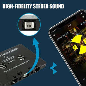 Bluetooth 5.0 Car Audio Stereo Cassette Tape Adapter To Aux for SamsungYUAUR xb - Picture 1 of 12