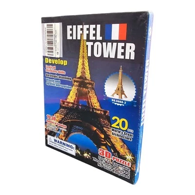 Paris Eiffel Tower B668-2 3D Puzzle (World's Great Architecture) 20 Pieces New - Image 1 of 3