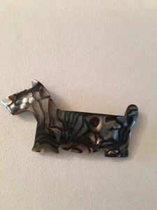 Hair Dog Barrette Clip Scottish Terrier Dog France Gray - Picture 1 of 4