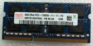 Hynix 4GB 2Rx8 PC3-12800S DDR3 1600MHz Laptop SDRAM HMT351S6CFR8C-PB - Picture 1 of 1