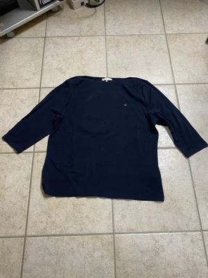 Tommy Hilfiger Damen Shirt Blau 3/4 Arm xxxl guter Zustand - Bild 1 von 2