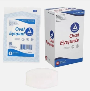 SM Dynarex Oval Eye Pad 11/5x25/8 - 50 Counts - Picture 1 of 1