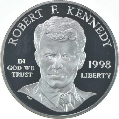 1998-S Proof Robert F Kennedy  Commemorative Silver Dollar $1 - Image 1 of 3