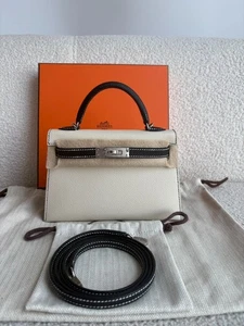 Hermes HSS Mini Kelly II 20 'Panda' Black and White Epsom Palladium Hardware K - Bild 1 von 19