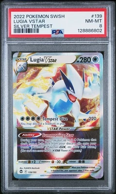 POKEMON #139 LUGIA VSTAR PSA 8 2022 SWORD & SHIELD SILVER TEMPEST - Image 1 of 2