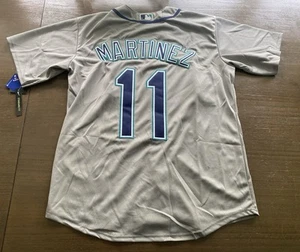 Edgar Martinez Seattle Mariners Large L New Men Adult HOF Baseball Gray #11 MLB - Picture 1 of 2