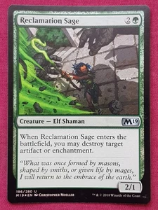 Magic The Gathering 2019 CORE SET M19 FOIL RECLAMATION SAGE green card MTG - Picture 1 of 2