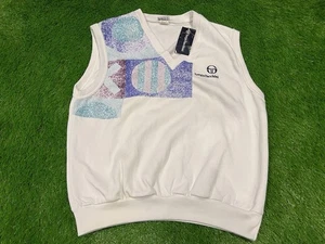 NEW - Vintage Sergio Tacchini - 80s 90s Sweater Tennis Vest Jacket Korea - MED - Picture 1 of 4