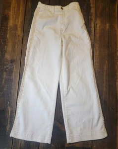 Jonathan Simkhai Boho High Rise straight leg Wide Hem Crochet Side Seam 27x29.5 - Picture 1 of 14