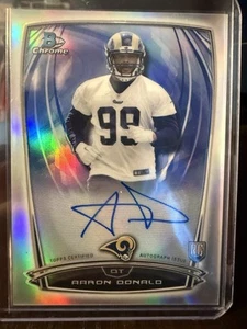 2014 Bowman Chrome Aaron Donald Rookie Auto Refractor - Picture 1 of 2