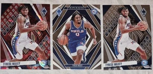Tyrese Maxey 2023-24 Panini Phoenix RED ICE #114 & Base, PARAGON INSERT #8 76ers - Bild 1 von 6