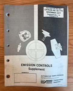1977 Borg-Warner Emission Controls Supplement Catalog - Bild 1 von 5