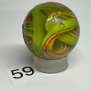 De colección Nuevo de Lote Antiguo Super Bola Goma Transparente Remolino 1” Años 60 Limpio Sin Usar AG Japón 59 - Imagen 1 de 2
