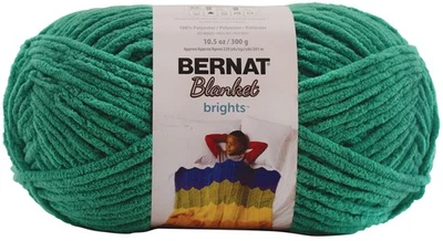 Spinrite 161212-12004 Bernat Blanket Brights Big Ball Yarn-Go Go Green