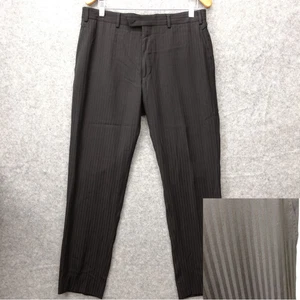 Pantalone lana italiano vintage anni 90 uomo THIERRY MUGLER 42 nero righe ombra 33x30 - Foto 1 di 14