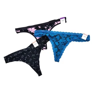 Jenny Set 3 Mutandine Perizoma Lingerie Donna Cotone Multi Assortiti Taglia XXXL - Foto 1 di 4