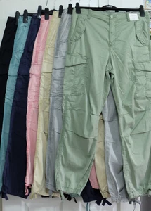 Pantalones de pierna recta M&S Lyocell Rich CARGO teñidos en té COMBAT - Imagen 1 de 62