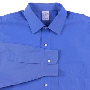 Brooks Brothers Regent French Blue Supima Cotton Non Iron Dress Shirt 17.5 36 - Picture 1 of 8