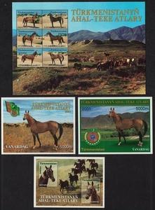 SALE Turkmenistan Akhal-Teke Horses Sheetlet of 6v +3 MSs 2001 MNH - Picture 1 of 1