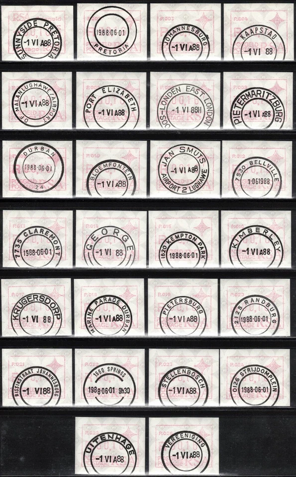 South African MI#5&6 26 ATM Computer vended postage ATM/Frama/CVP FDC - Image 1 of 1