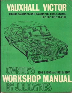 VAUXHALL VICTOR FB,FC,101,SUPER,STANDARD,VX 4/90,DE-LUXE HAYNES MANUAL 1961-1967 - Picture 1 of 1