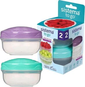 Sistema to GO PortionPod Food Storage Containers, Small 2 x 210 ml, Assorted  - Picture 1 of 11