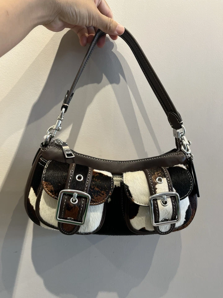 Coach Ashton Bag With Cow Print Shoulder/Crossbody CCC83
