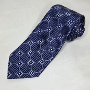 Donald J Trump Signature Collection Seidenkrawatte Neu mit Etikett blau geometrisch Business - Bild 1 von 8