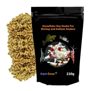 AquaSnax 220g Snow Flake Pellets Food Shrimp Inverts Catfish Soy Soya Hull - Picture 1 of 1
