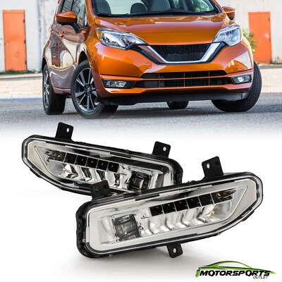 For 17-19 Nissan Rogue Sentra Versa Note LED Fog Lights w/DRL & Turning Light - Image 1 of 4